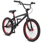 SE Bikes Ripper 20" BMX Bike Stealth Mode Black/Red - 45th Year of Radness