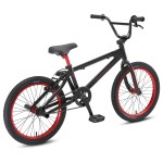 SE Bikes Ripper 20" BMX Bike Stealth Mode Black/Red - 45th Year of Radness