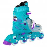 Crazy Skates 148 Adjustable Inline Skates Teal Glitter Ice - Large Crazy Skates 148 Adjustable Inline Skates Teal Glitter Ice - Large