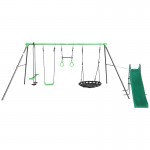 Lifespan Lynx Metal Swing Set with Slide