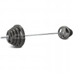 Lifespan CORTEX 90kg Tri-Grip 25mm Standard Barbell Weight Set with Weight Tree