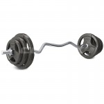 Lifespan CORTEX 90kg Tri-Grip 25mm Standard Barbell Weight Set with Weight Tree