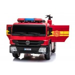 Little Riders 12V Fire Rescue Truck Kids Electric Ride On - Red