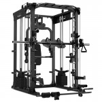 LSG GRK200 10-in-1 Home Gym Station, Power Rack, Smith Machine and Cable Crossover + 90kg Olympic Barbell & Weight Plate Set