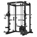 Lifespan CORTEX SM-20 6-in-1 Power Rack with Smith & Cable Machine + BN-9 Bench + 100kg Olympic Tri-Grip Weight Plate & Barbell Package
