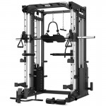 Lifespan CORTEX SM-25 6-in-1 Power Rack with Smith & Cable Machine + BN9 Bench + 100kg Olympic Weight Plate & Barbell Package