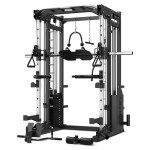 Lifespan CORTEX SM-25 6-in-1 Power Rack with Smith & Cable Machine + BN9 Bench + 130kg Olympic Bumper Weight Plate & Barbell Package