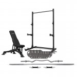 Lifespan Cortex SR3 Squat Rack with 90kg Tri-Grip Weights + BN-9 Bench + Multi-Bar Package