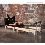 Lifespan Fitness Contour Folding Wooden Pilates Reformer Machine - Black