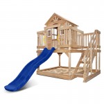 Lifespan Silverton Cubby House with 1.8m Blue Slide