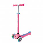 Globber PRIMO PLUS Scooter with Lights - Fuchsia / Sky Blue