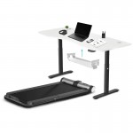 WalkingPad MC21 with Dual Motor Automatic Standing Desk 180cm in White/Black and Cable Management