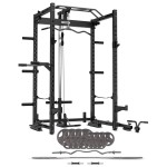 Lifespan CORTEX PR-4 Foldable Squat & Power Rack + 90kg Standard Tri-Grip Weight and Barbell Package