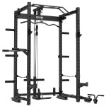 Lifespan CORTEX PR-4 Foldable Squat & Power Rack + BN-9 Bench + 100kg Olympic Tri-Grip Weight and Barbell Package