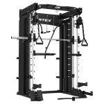 Lifespan CORTEX SM-26 6-in-1 Power Rack with Dual Stack Smith & Cable Machine + BN6 Bench + 130kg Olympic Weight Plate & Barbell Package