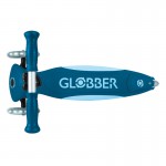 Globber Primo Fold Plus Lights Scooter V2 - Petrol Blue / Light Blue