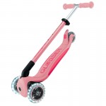 Globber Primo Fold Plus Lights Scooter V2 - Pastel Pink /Coral