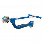 Globber Flow Foldable Junior Scooter with lights - Navy Blue / Sky Blue