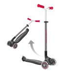 Globber MASTER Foldable Scooter with Lights - Black / Red Globber MASTER Foldable Scooter with Lights - Black / Red