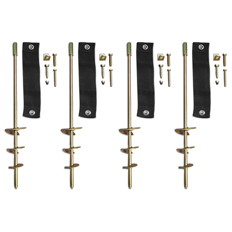 Lifespan Ground Anchor Kit (Set of 4pcs) for Trampoline, Swing Set, Play Equipment Lifespan Ground Anchor Kit (Set of 4pcs) for Trampoline, Swing Set, Play Equipment