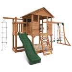 Lifespan Kingston Cubby House with 2.2m Slide - Green
