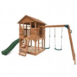Lifespan Kingston Cubby House with 2.2m Slide - Green
