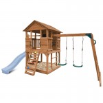 Lifespan Kingston Cubby House with 2.2m Slide - Pastel Blue Lifespan Kingston Cubby House with 2.2m Slide - Pastel Blue