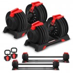 Lifespan Cortex Revolock V2 48kg Adjustable Dumbbell + Barbell + Kettlebell All-in-One Set with Stand (24kg Pair) Lifespan Cortex Revolock V2 48kg Adjustable Dumbbell + Barbell + Kettlebell All-in-One Set with Stand (24kg Pair)