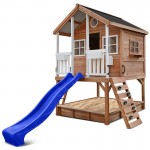 Lifespan Winchester Cubby House with 1.2m Elevation Platform and 2.2m Blue Slide Lifespan Winchester Cubby House with 1.2m Elevation Platform and 2.2m Blue Slide