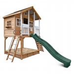Lifespan Winchester Cubby House with 1.45m Elevation Platform and 3m Green Slide