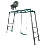 Lifespan Stanley Commerical Steel Monkey Bars with Anchor Kit and Basketball Ring Lifespan Stanley Commerical Steel Monkey Bars with Anchor Kit and Basketball Ring