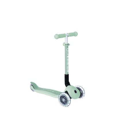 Globber ECOLOGIC Junior Foldable Lights Scooter - Pistachio