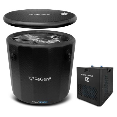 Regen8 PolarBarrel Cold Plunge Ice Bath with T2 Chiller Unit