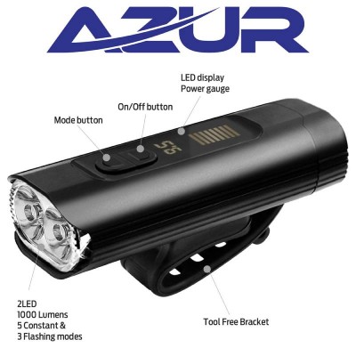 Azur USB Crux 1000 Lumens with Power Bank