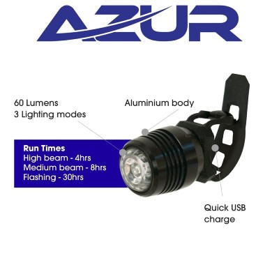 Azur USB Cyclops 60 Lumens Head Light
