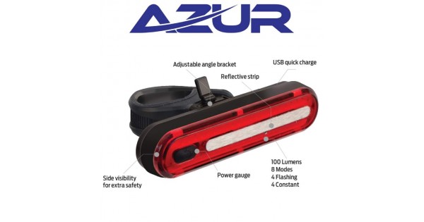 Azur | USB Alien 2 - 100 Lumens Tail Light | Go Easy Online