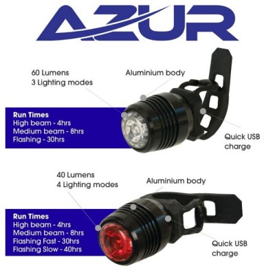 Azur USB Cyclops Light Set Alloy Body