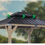 Yardtopia Maryborough 3m x 3m Timber & Steel Double Hip Roof Gazebo