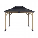 Yardtopia Maryborough 3m x 3m Timber & Steel Double Hip Roof Gazebo