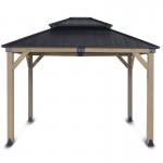 Yardtopia Maryborough 3m x 3m Timber & Steel Double Hip Roof Gazebo