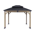 Yardtopia Maryborough 3m x 3m Timber & Steel Double Hip Roof Gazebo