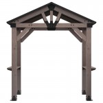 Yardtopia Oslo 2.4m x 1.8m BBQ/Grill Timber & Steel Gable Roof Gazebo Yardtopia Oslo 2.4m x 1.8m BBQ/Grill Timber & Steel Gable Roof Gazebo