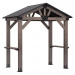 Yardtopia Oslo 2.4m x 1.8m BBQ/Grill Timber & Steel Gable Roof Gazebo Yardtopia Oslo 2.4m x 1.8m BBQ/Grill Timber & Steel Gable Roof Gazebo