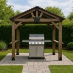 Yardtopia Oslo 2.4m x 1.8m BBQ/Grill Timber & Steel Gable Roof Gazebo Yardtopia Oslo 2.4m x 1.8m BBQ/Grill Timber & Steel Gable Roof Gazebo