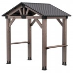 Yardtopia Oslo 2.4m x 1.8m BBQ/Grill Timber & Steel Gable Roof Gazebo Yardtopia Oslo 2.4m x 1.8m BBQ/Grill Timber & Steel Gable Roof Gazebo