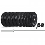 Lifespan CORTEX 160kg Black Series V3 Bumper Plate Set with SPARTAN205 Barbell