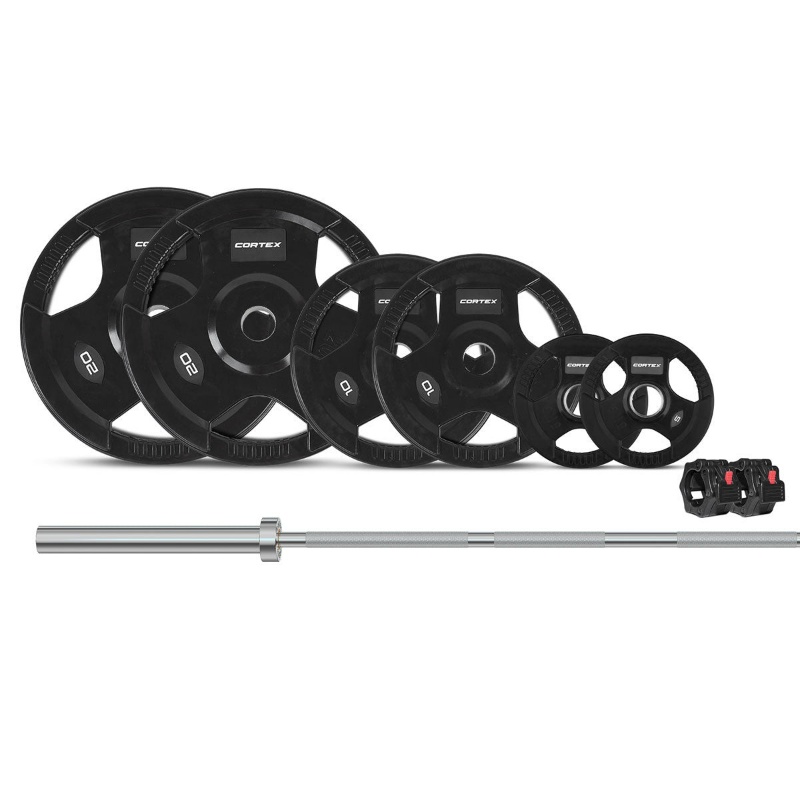Lifespan CORTEX 90kg Tri-Grip V2 50mm Olympic Barbell Set Lifespan CORTEX 90kg Tri-Grip V2 50mm Olympic Barbell Set