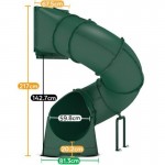 Lifespan 2.9m Spiral Tube Slide - Green