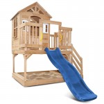 Lifespan Silverton Cubby House with 1.8m Slide - Blue