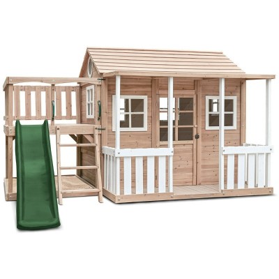 Finley Cubby House with 1.8m Slide - Green